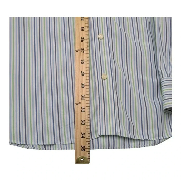 Eddie Bauer Men's Wrinkle Resistant Striped Button Down Dress Shirt Size LT - Picture 10 of 16